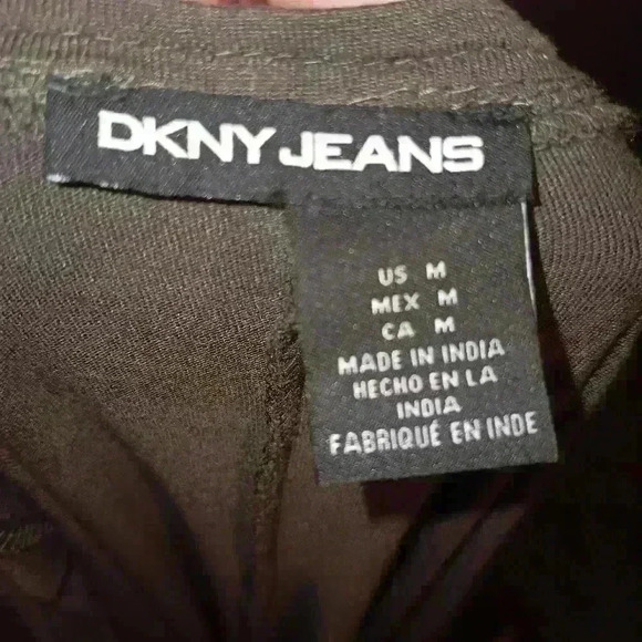 Women's DKNY Jeans Asymmetrical V Neck Tunic Top 100% Viscose Size M - Picture 7 of 13